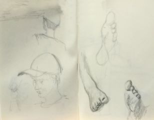 Sketch - Baseball Player / Feet