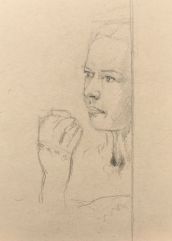 Sketch - Contemplative Woman