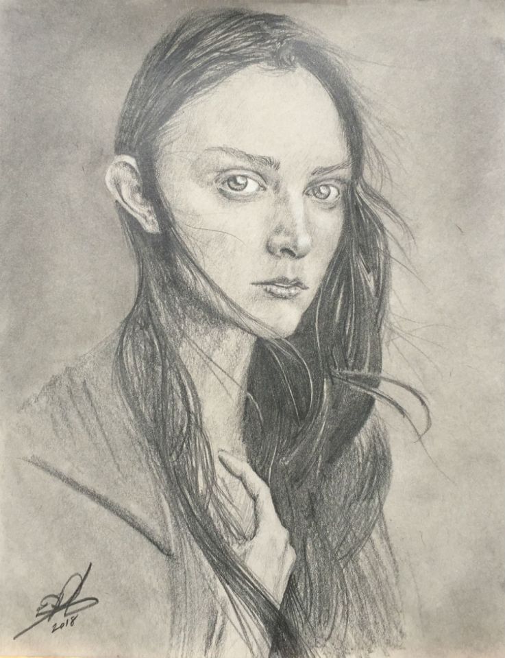 Sketch - Girl with Long Hair