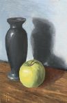 Painting - Vase and Apple